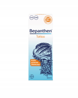 Bepanthen Tattoo SPF50+, opaľovací krém na tetovanú pokožku, 50 ml